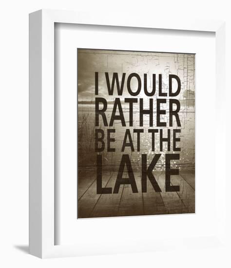 I Would Rather Be At The Lake-Sparx Studio-Framed Art Print