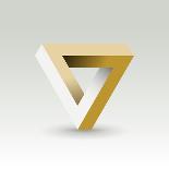 Impossible Looped Triangle Vector Logo Template. Luxury Symbol-i3alda-Laminated Art Print
