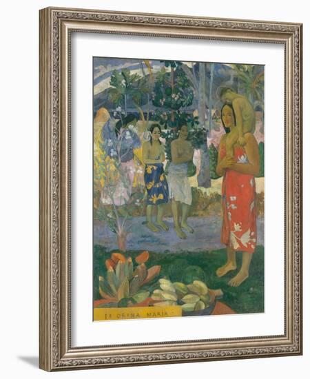 Ia Orana Maria (Hail Mary), 1891-Paul Gauguin-Framed Giclee Print