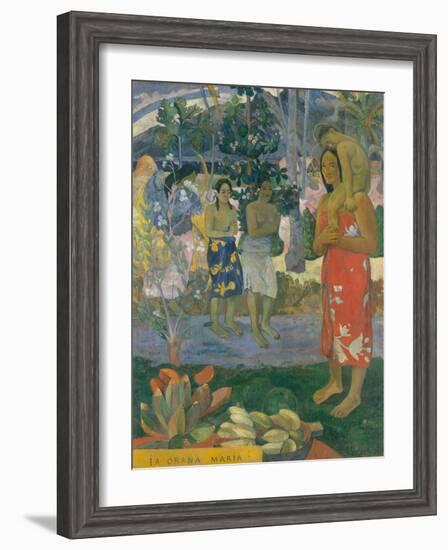 Ia Orana Maria (Hail Mary), 1891-Paul Gauguin-Framed Giclee Print