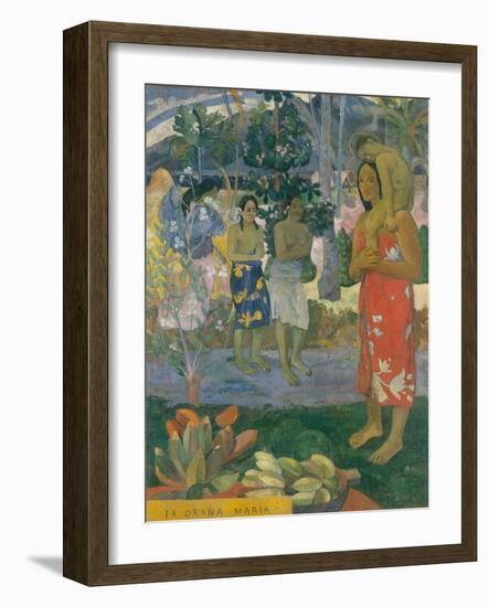 Ia Orana Maria (Hail Mary), 1891-Paul Gauguin-Framed Giclee Print