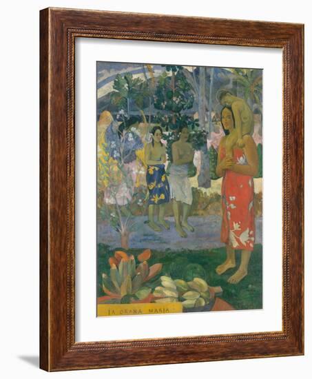 Ia Orana Maria (Hail Mary), 1891-Paul Gauguin-Framed Giclee Print