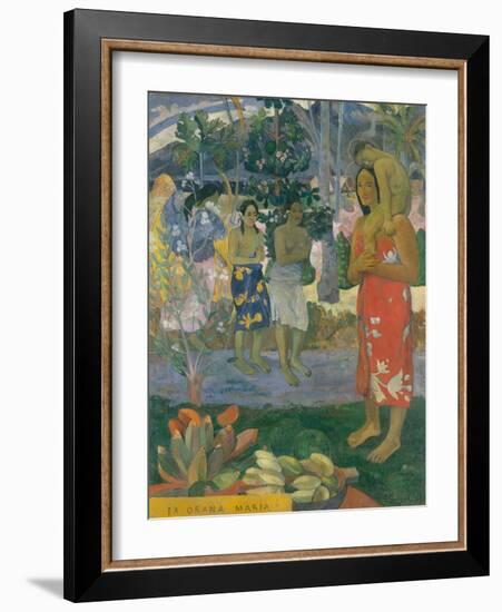 Ia Orana Maria (Hail Mary), 1891-Paul Gauguin-Framed Giclee Print