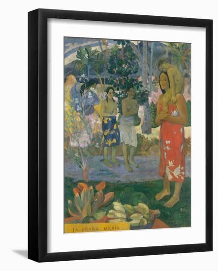 Ia Orana Maria (Hail Mary), 1891-Paul Gauguin-Framed Giclee Print