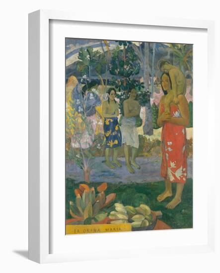 Ia Orana Maria (Hail Mary), 1891-Paul Gauguin-Framed Giclee Print