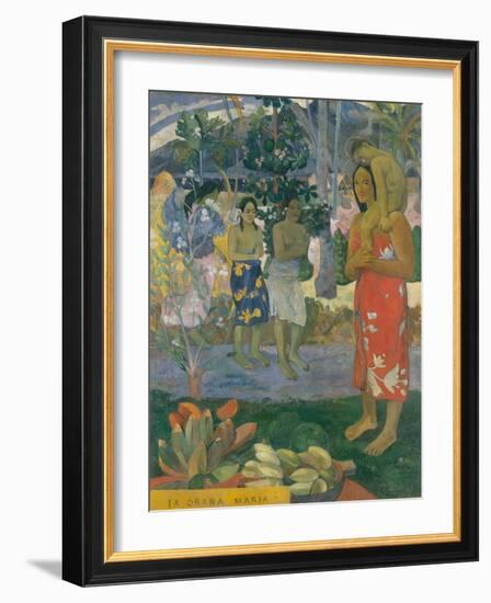 Ia Orana Maria (Hail Mary), 1891-Paul Gauguin-Framed Giclee Print