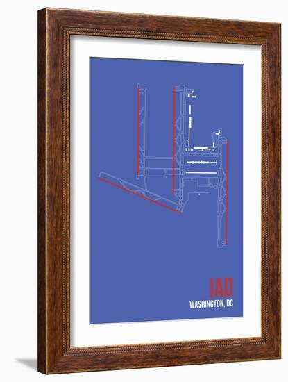 IAD Airport Layout-08 Left-Framed Giclee Print
