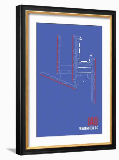 IAD Airport Layout-08 Left-Framed Giclee Print