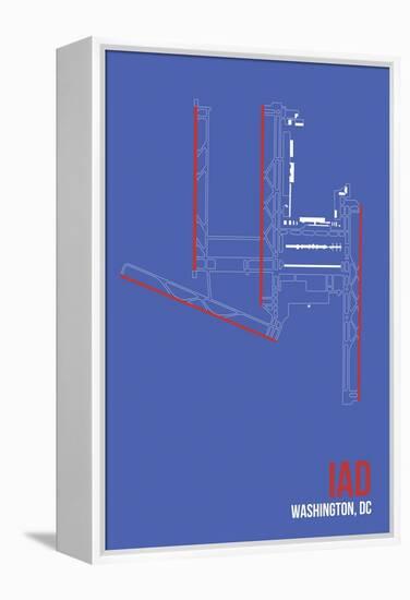 IAD Airport Layout-08 Left-Framed Premier Image Canvas