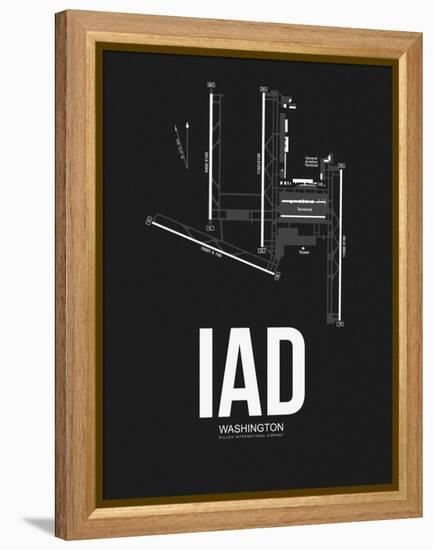 IAD Washington Airport Black-NaxArt-Framed Stretched Canvas