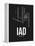IAD Washington Airport Black-NaxArt-Framed Stretched Canvas