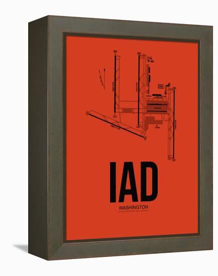IAD Washington Airport Orange-NaxArt-Framed Stretched Canvas