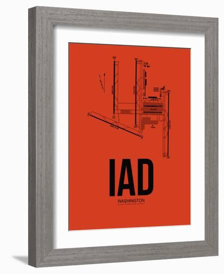 IAD Washington Airport Orange-NaxArt-Framed Art Print