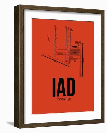 IAD Washington Airport Orange-NaxArt-Framed Art Print