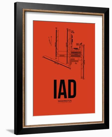 IAD Washington Airport Orange-NaxArt-Framed Art Print