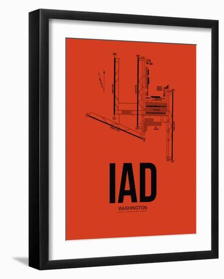 IAD Washington Airport Orange-NaxArt-Framed Art Print