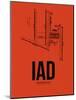 IAD Washington Airport Orange-NaxArt-Mounted Art Print