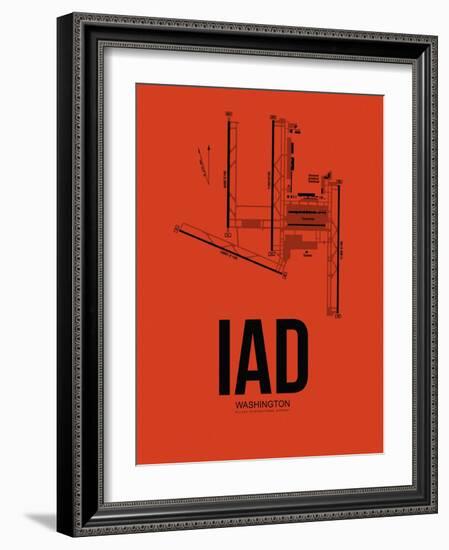 IAD Washington Airport Orange-NaxArt-Framed Art Print