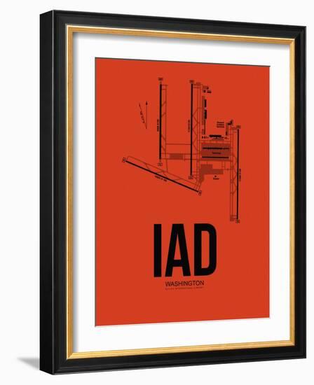 IAD Washington Airport Orange-NaxArt-Framed Art Print