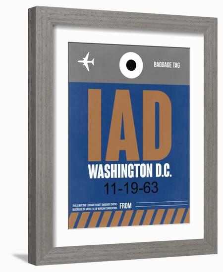 IAD Washington Luggage Tag 2-NaxArt-Framed Art Print