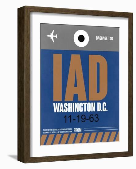 IAD Washington Luggage Tag 2-NaxArt-Framed Art Print