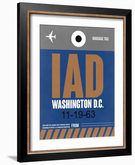 IAD Washington Luggage Tag 2-NaxArt-Framed Art Print