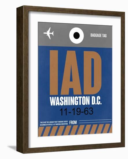 IAD Washington Luggage Tag 2-NaxArt-Framed Art Print