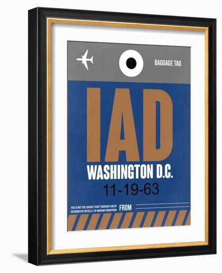 IAD Washington Luggage Tag 2-NaxArt-Framed Art Print