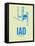 Iad Washington Poster 1-NaxArt-Framed Stretched Canvas