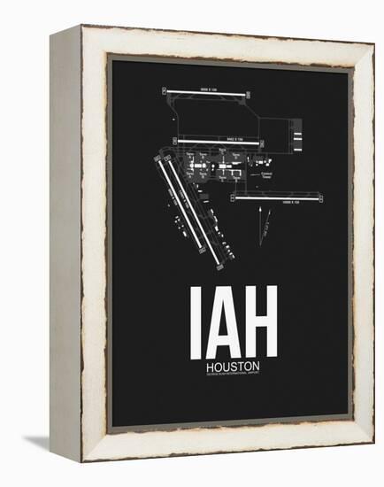 IAH Houston Airport Black-NaxArt-Framed Stretched Canvas