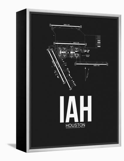 IAH Houston Airport Black-NaxArt-Framed Stretched Canvas