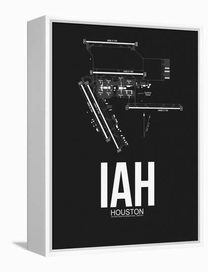 IAH Houston Airport Black-NaxArt-Framed Stretched Canvas