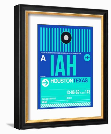 IAH Houston Luggage Tag 2-NaxArt-Framed Art Print