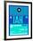 IAH Houston Luggage Tag 2-NaxArt-Framed Art Print