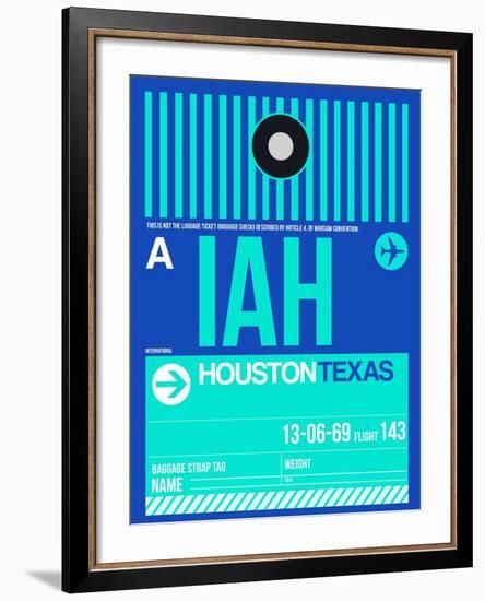 IAH Houston Luggage Tag 2-NaxArt-Framed Art Print