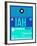 IAH Houston Luggage Tag 2-NaxArt-Framed Art Print