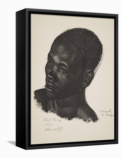 Ialingede, Race Mandja. (Fort Lamy), from Dessins Et Peintures D'afrique, Executes Au Cours De L'ex-Alexander Yakovlev-Framed Premier Image Canvas