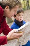 Father And Son Reading a Map-Ian Boddy-Photographic Print