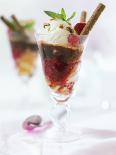 Sticky Toffee Pudding with Vanilla Ice Cream-Ian Garlick-Photographic Print