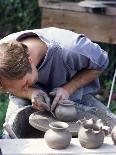 Potter at Work on Wheel at Rustic Fayre, Devon, England, United Kingdom-Ian Griffiths-Photographic Print