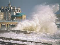 Waves Pounding Bandstand, Storm in Eastbourne, East Sussex, England, United Kingdom, Europe-Ian Griffiths-Photographic Print