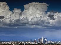 Downtown Los Angeles, California with Cumulonimbus Clouds Forming Overhead.-Ian Shive-Photographic Print