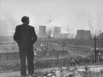 British Politician and Labor Party Leader Aneurin Bevan Surveying the Largest Steel Works in Europe-Ian Smith-Premium Photographic Print
