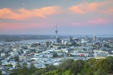 Viaduct Harbour and Sky Tower at Sunset, Auckland, North Island, New Zealand, Pacific-Ian-Framed Photographic Print