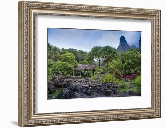 Iao Needle and Grass Shack, Iao Valley State Park, Maui, Hawaii, Usa-Roddy Scheer-Framed Photographic Print