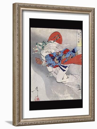 Ibaraki of Rashomon-Taiso Yoshitoshi-Framed Art Print