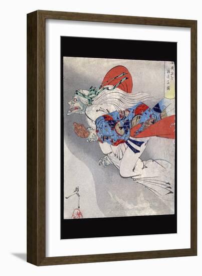 Ibaraki of Rashomon-Taiso Yoshitoshi-Framed Art Print