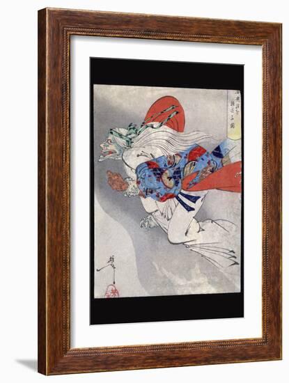 Ibaraki of Rashomon-Taiso Yoshitoshi-Framed Art Print