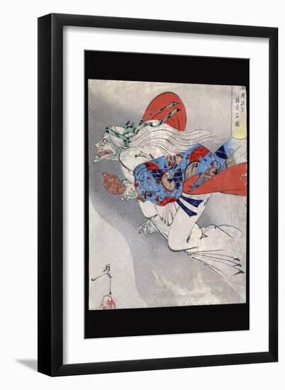 Ibaraki of Rashomon-Taiso Yoshitoshi-Framed Art Print