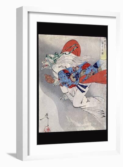 Ibaraki of Rashomon-Taiso Yoshitoshi-Framed Art Print